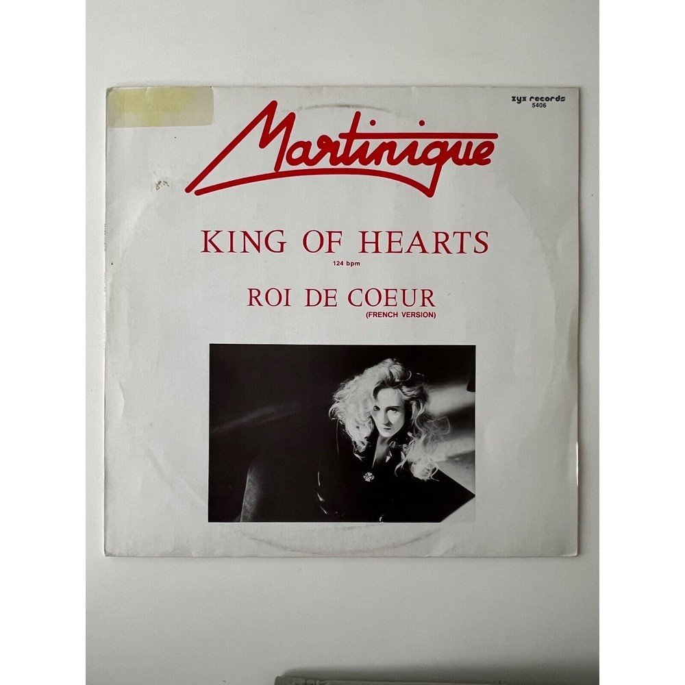 Martinique King Of Hearts Roi De Coeur 12" Vinyl Single 1986 ZYX Records 5406 EX